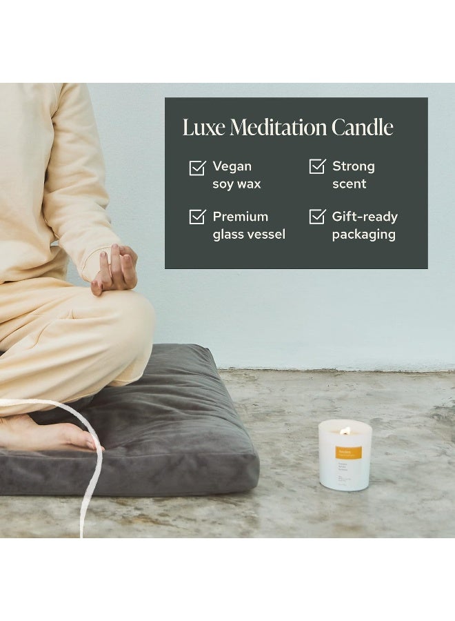 Mindful Modern & Natural Awaken Candle | Ginger & Lemongrass Scented | Aromatherapy for Stress Relief, Meditation, Yoga, Chakra Healing, & Prayer | Elegant Home Fragrance | Soy Wax | 8oz Glass Jar - Image 4